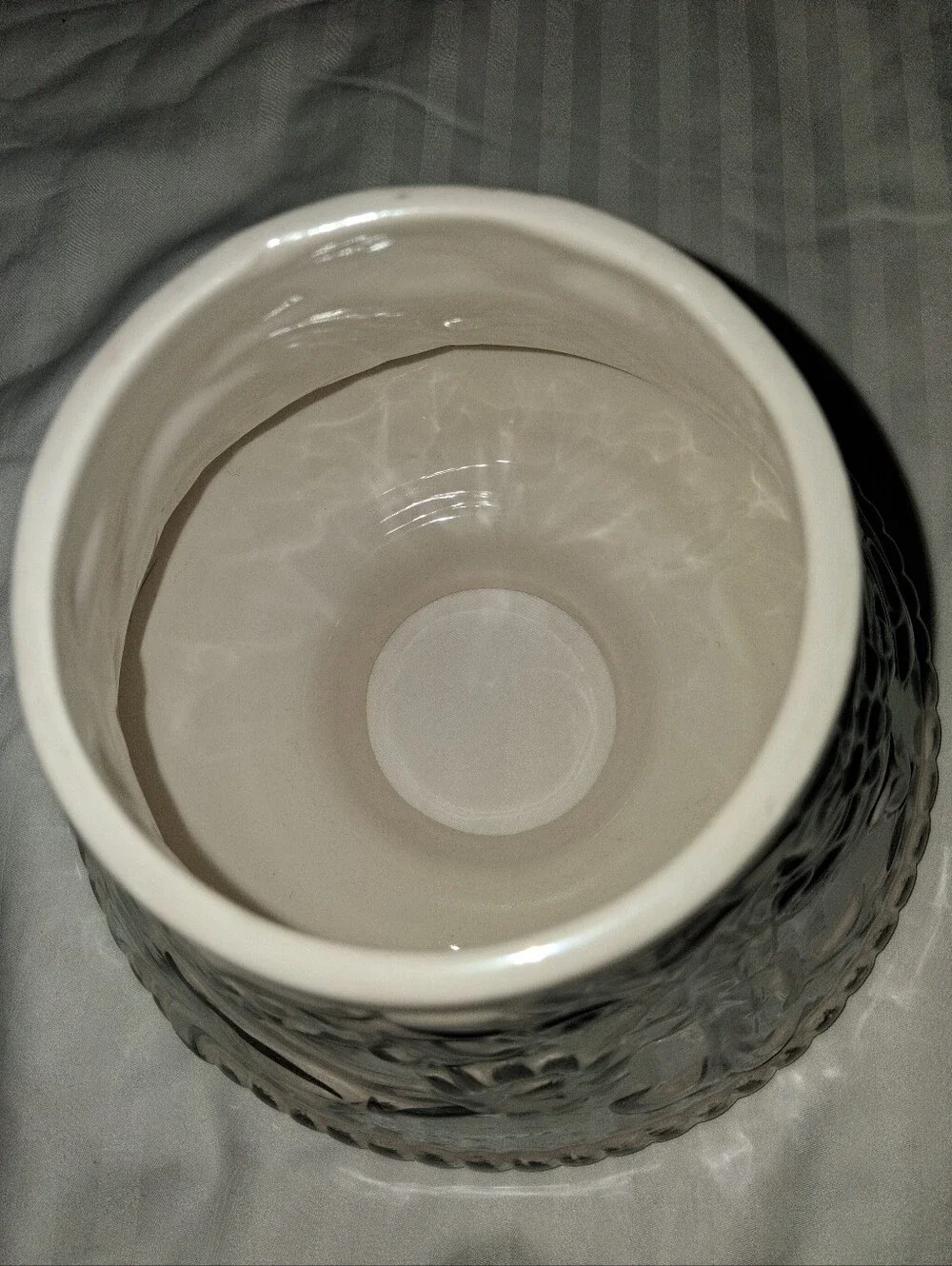 Yankee Candle Tassle Rope Candle Shade And Plate - Cream Floral White - Picture 6 of 8